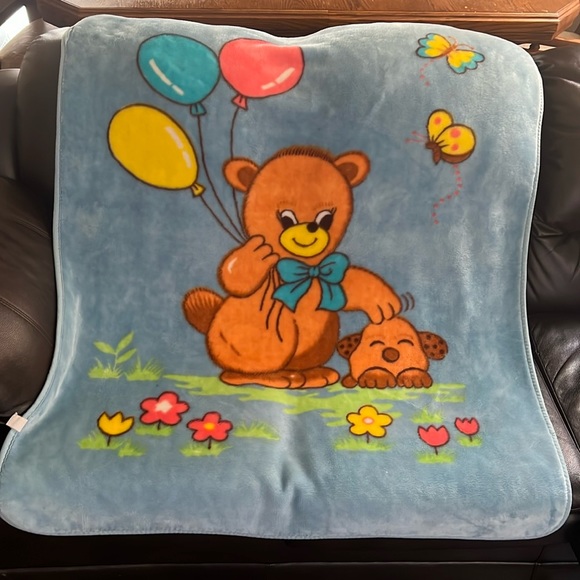 Vintage Rare Honey Bear Plush Blanket - Picture 4 of 16